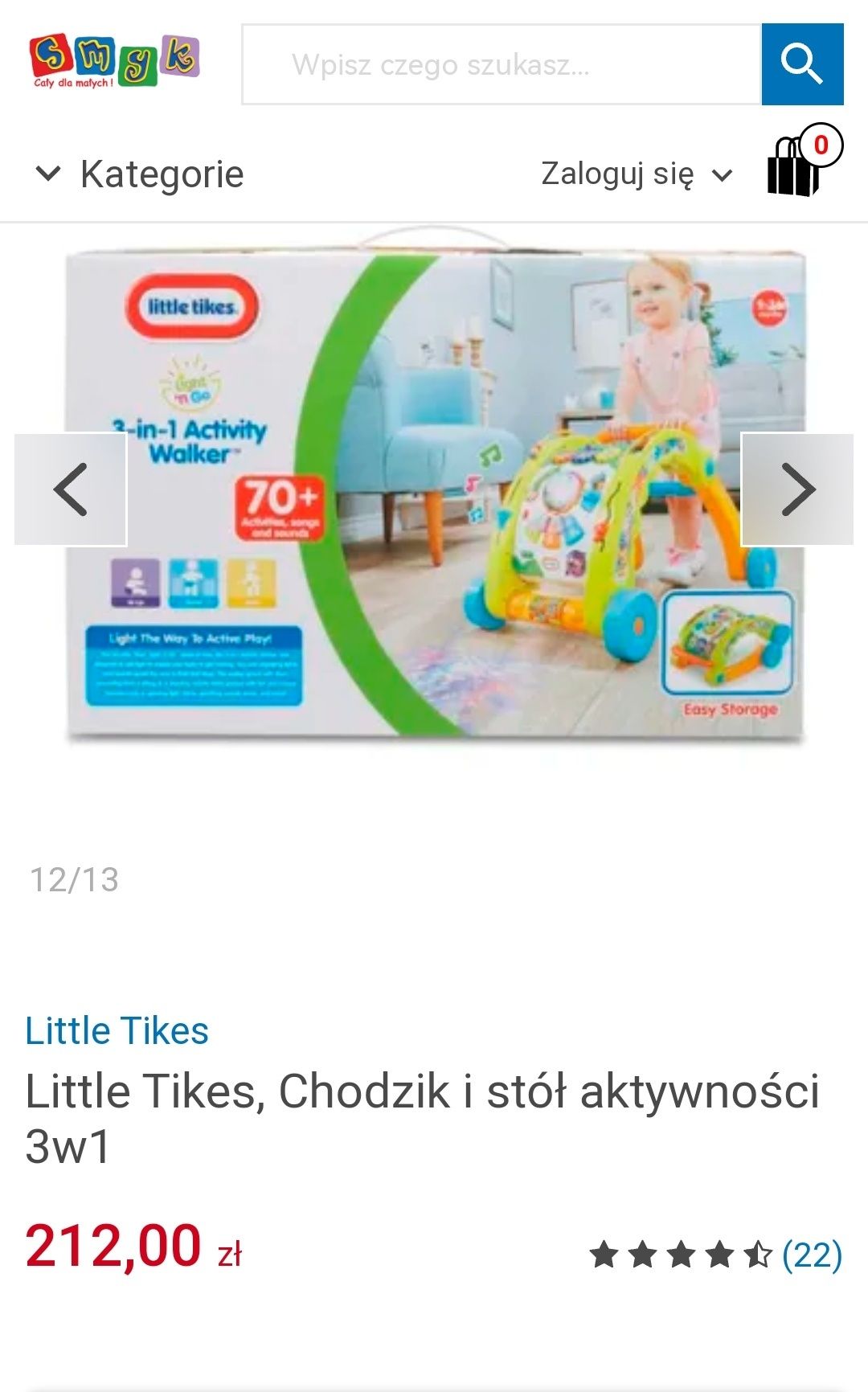 Little Tikes, chodzik i stół aktywności, 3w1