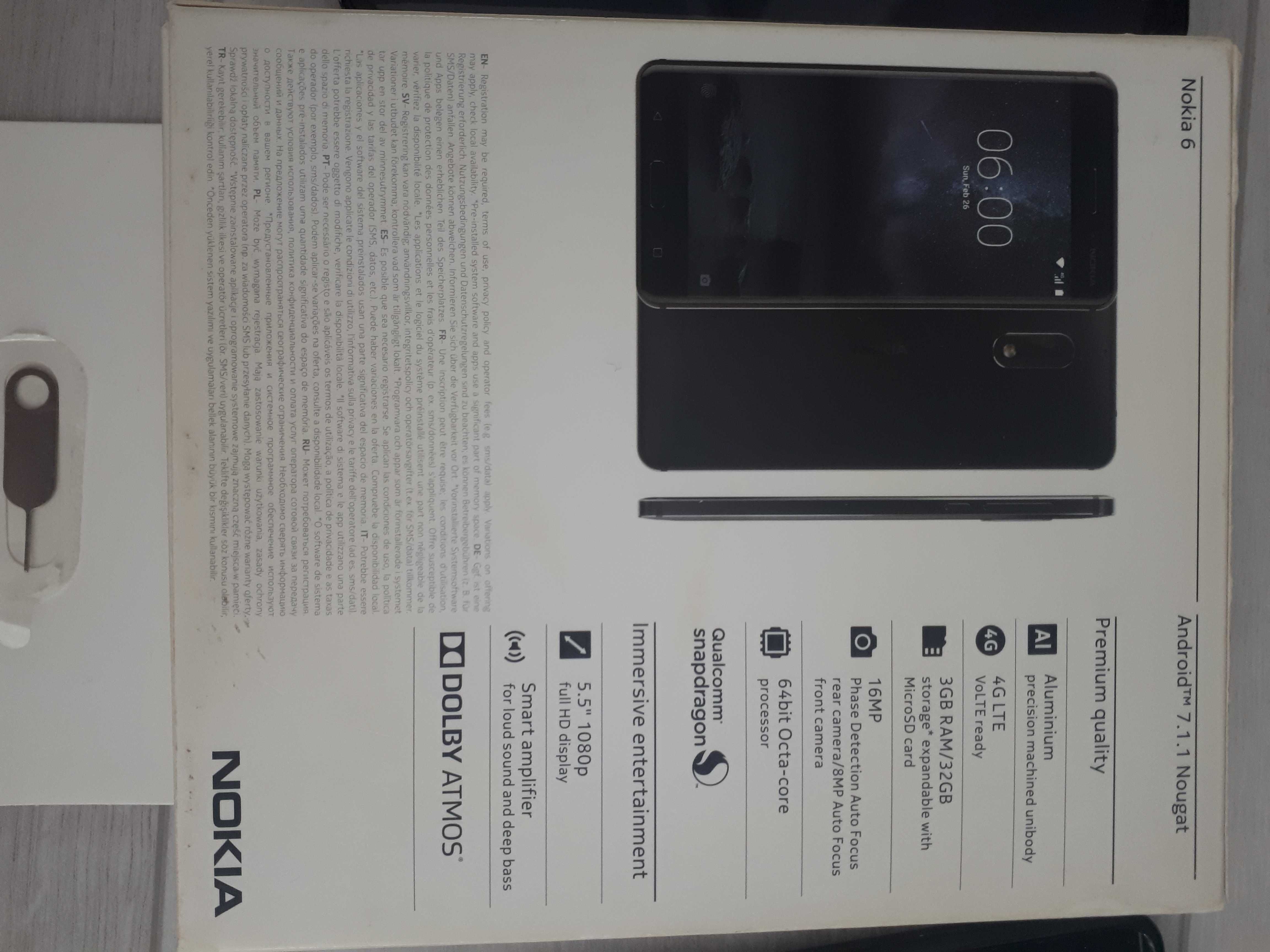 Telefon smartfon Nokia 6 jak nowy