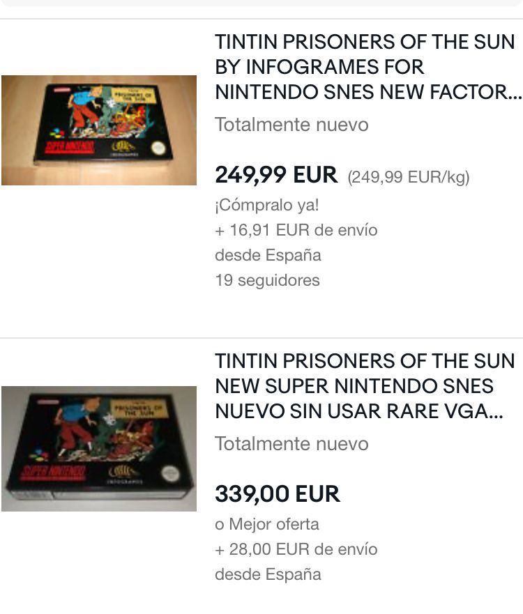 Super Nintendo Tintim prisoners of the sun (snes) - NOVOS