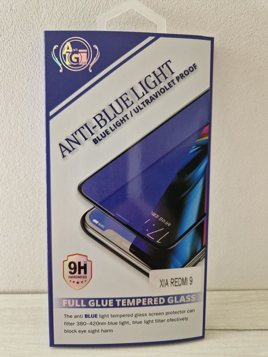 Hartowane szkło Anti-Blue Full Glue do Xiaomi Redmi 9