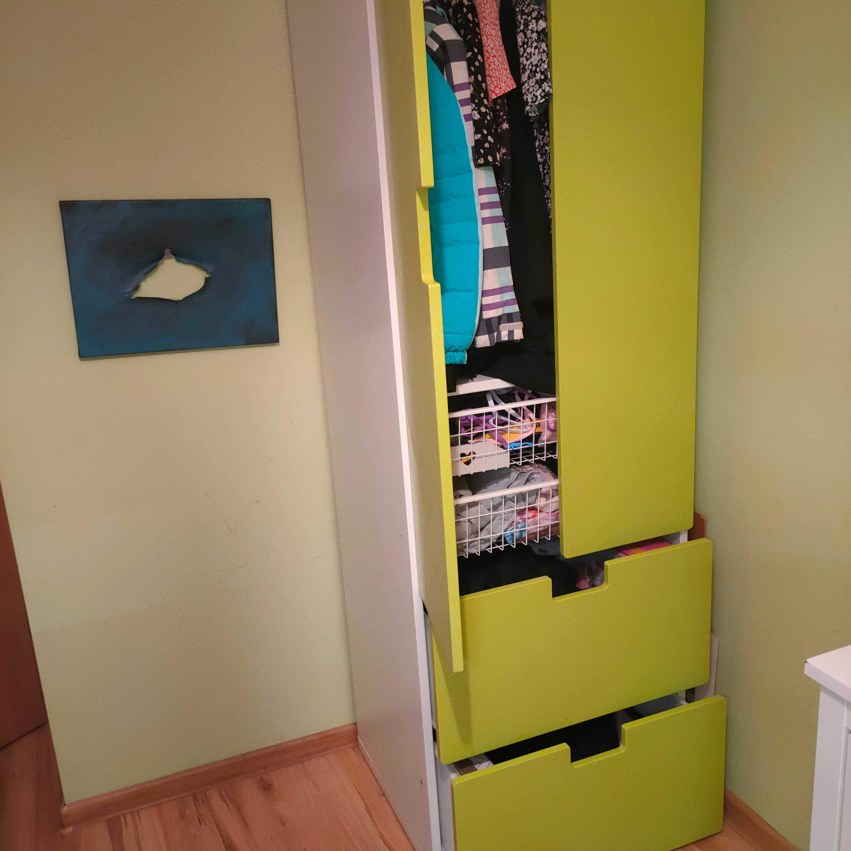 Łóżko piętrowe STUVA Ikea + szafa
