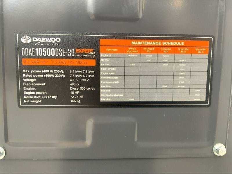 Agregat prądotwórczy Daewoo DDAE10500DSE-3G, cichy i oszczędny.