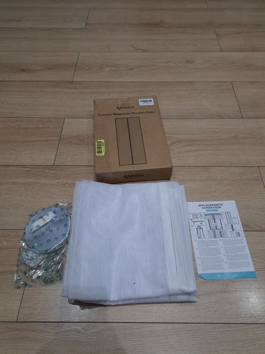 Moskitiera Magnetyczna do Drzwi 100 x 210 cm Biała APALUS PRIME
