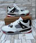 Nowe Air Jordan 4 biało czarne adidasy dla mężczyzny sneakersy 41-46