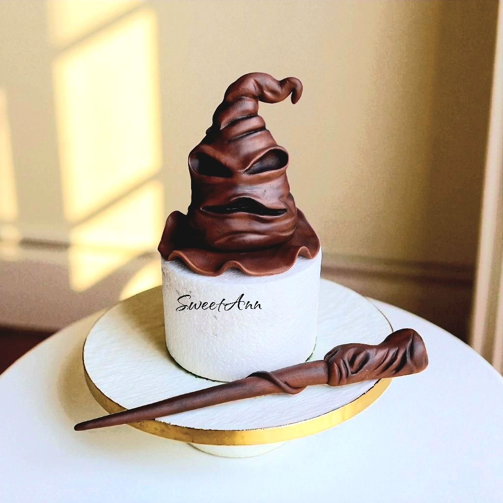 Tiara i różdżka Harry Potter figurki na tort