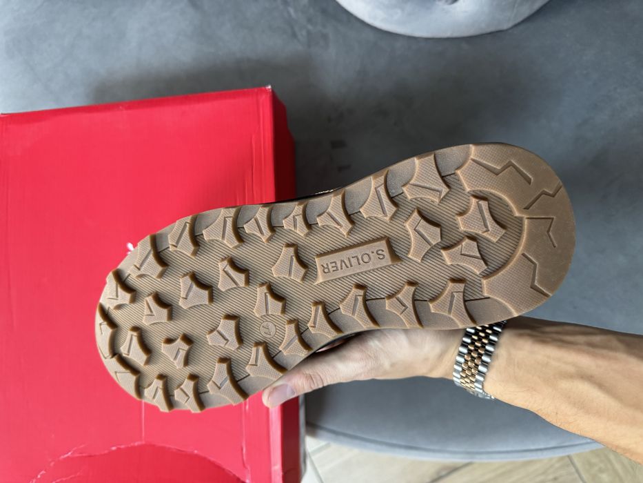 Wysokie Zimowe Trapery Męskie S.Oliver Brązowe Ocieplane Trzewiki