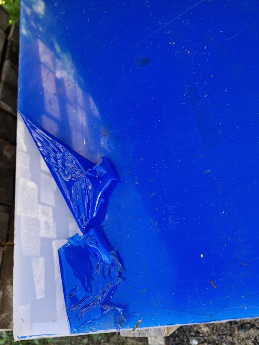 Poliwęglan lity mleczny połysk  gr 1cm wymiar 1m/3m