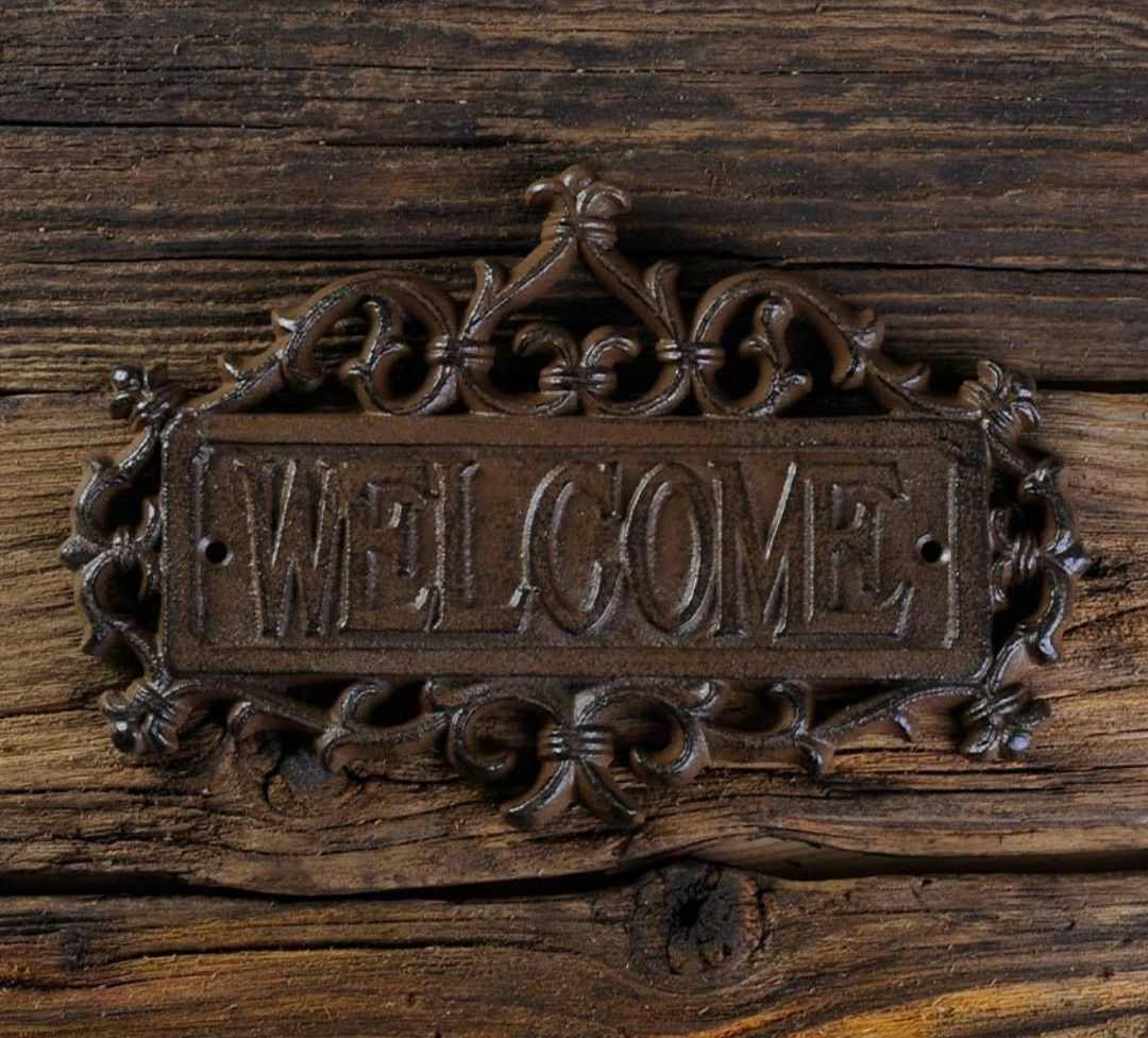 Чавунна табличка "Welcome"