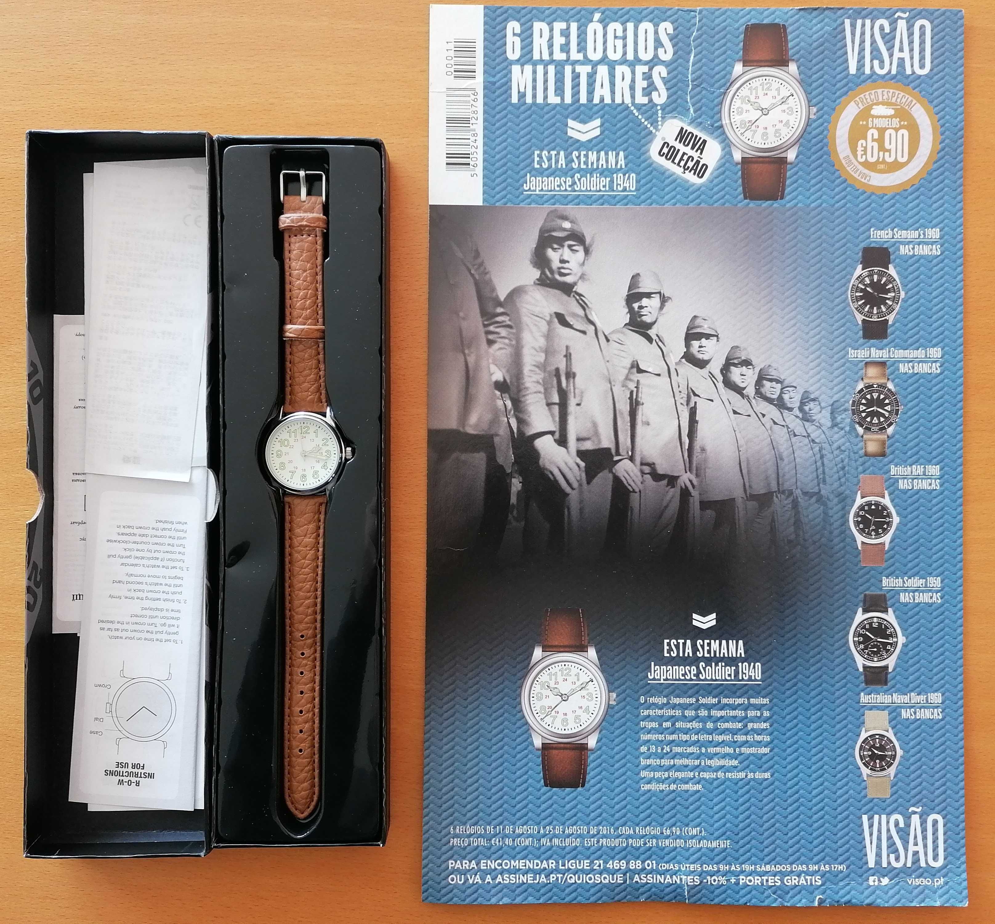 6 Relógios militares (coleção revista Visão)
