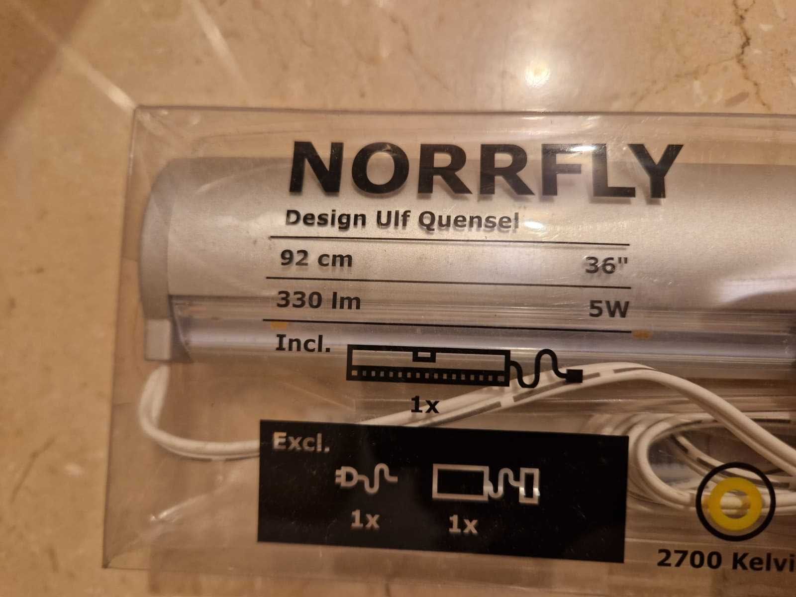 NORRFLY IKEA - Luz LED para roupeiro (92 cm, 330 lm, 2700K) - NOVO