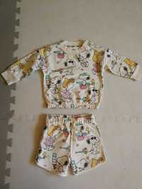 Zestaw bluza i spodenki r. 68 Primark Snoopy Peanuts NOWY