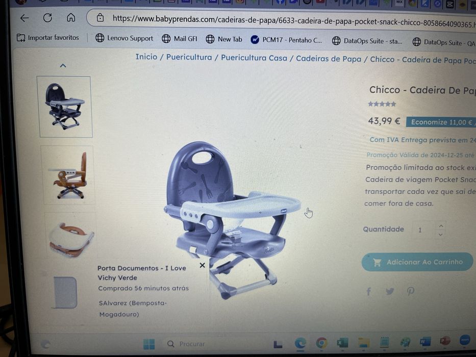 Cadeira chicco pocket