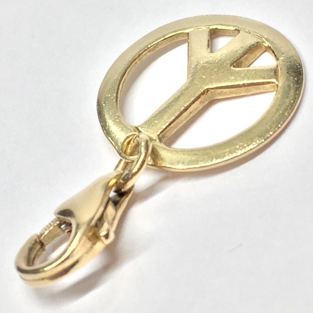 Złota ZAWIESZKA 585 14K Wisiorek PEACE symbol POKOJU modny dodatek