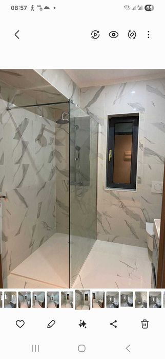 Vidro de chuveiro novo- Contreiras