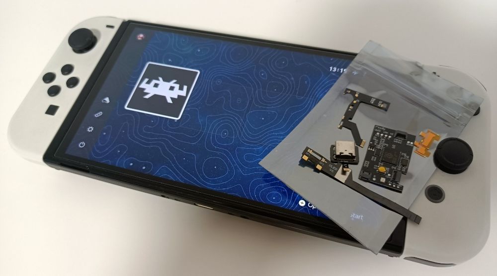 Modchip Nintendo Switch OLED picofly przeróbka Hekate, Atmosphere
