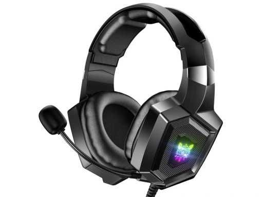WYGODNE Słuchawki Gamingowe dla graczy z mikrofonem RGB LED na prezent