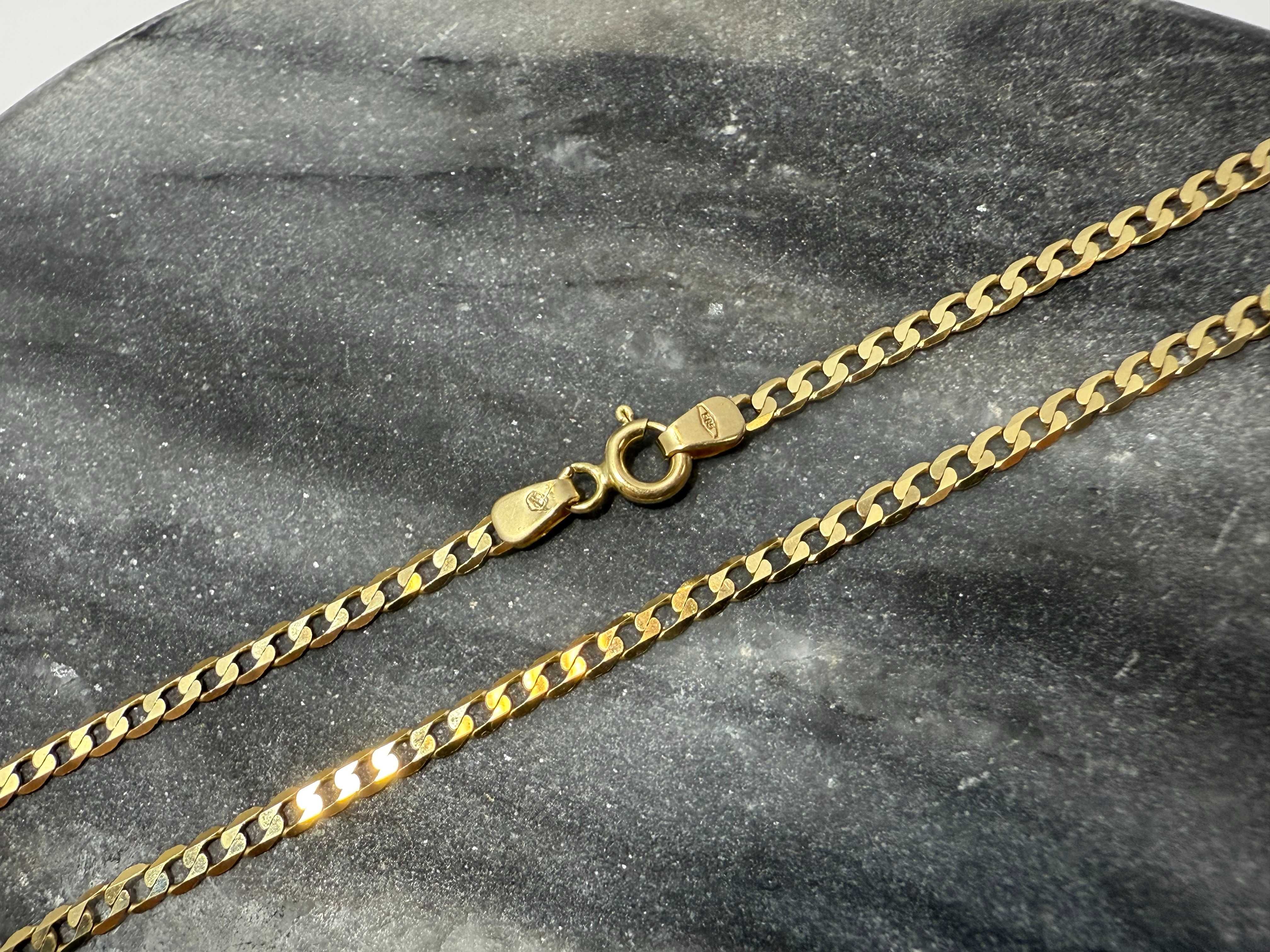 Elegancki, Złoty Łańcuszek Pancerka 4,68g/60cm/585
