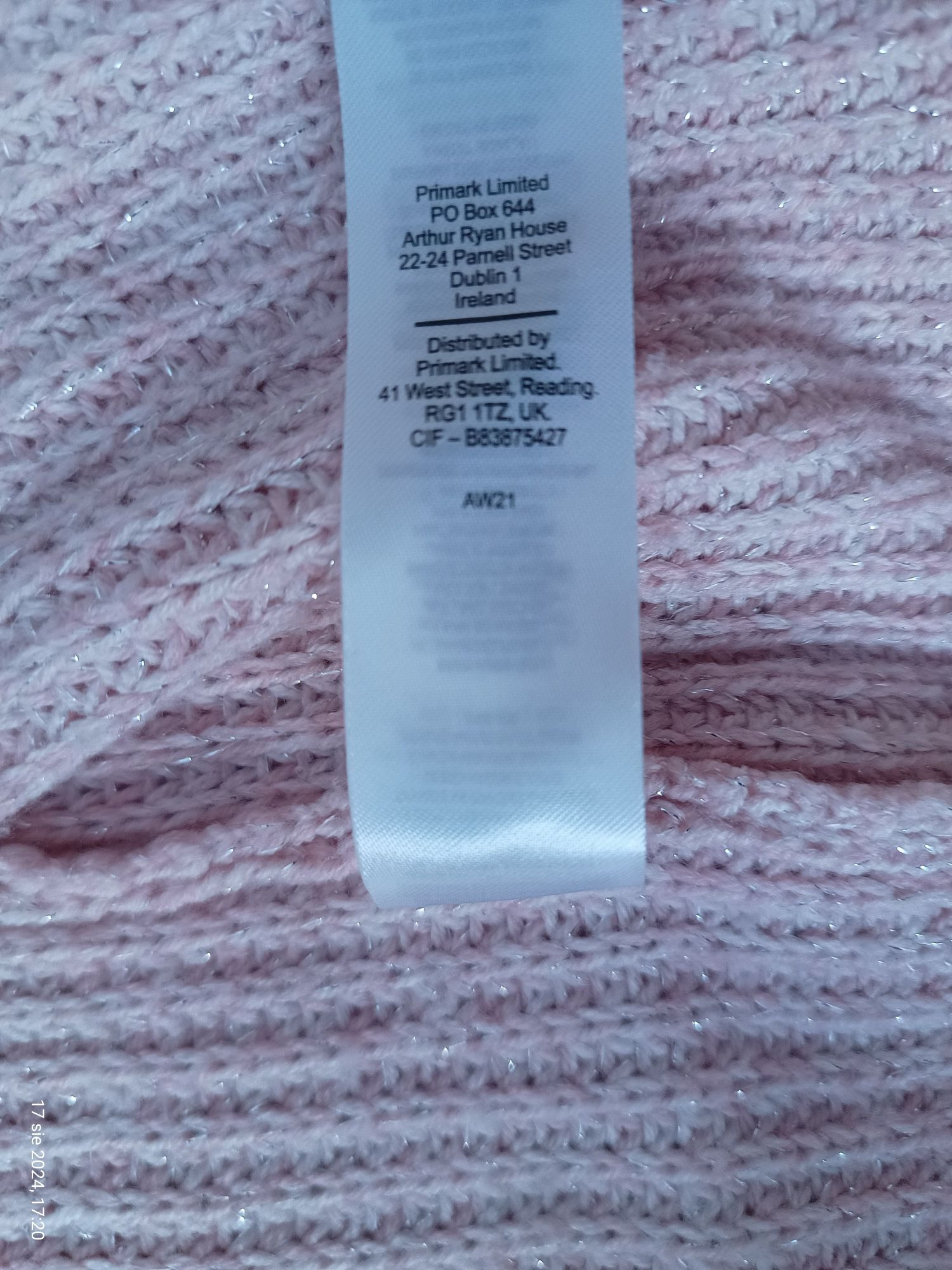 Sweter sweterek grubszy kardigan narzutka Primark