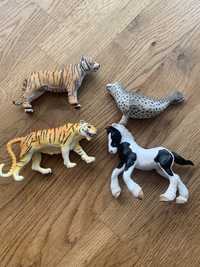 Figurki zwierząt Schleich i collecta 4 sztuki