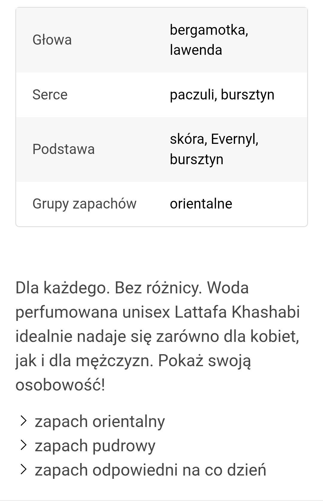 Lattafa Khashabi woda perfumowana 100 ml orientalna uniseks
