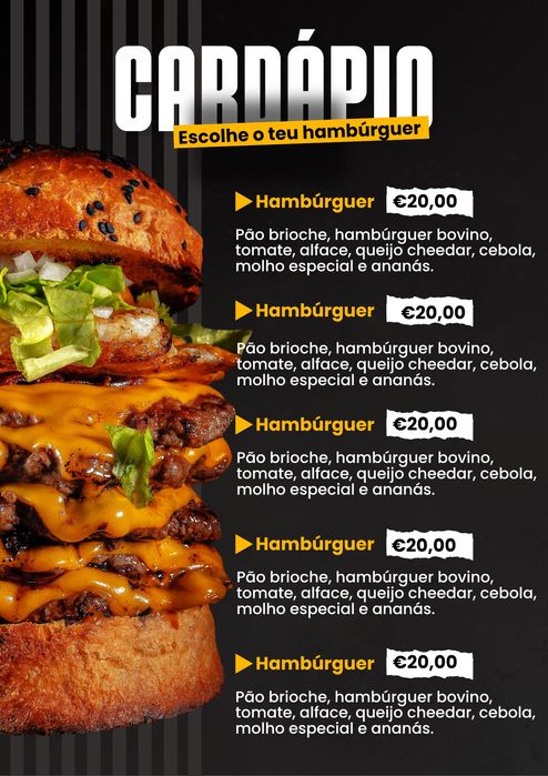 Cartões de visita, entidade visual para marcas, menus, etc.