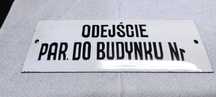 Tabliczka tablica emalia emaliowana szyld  PRL
