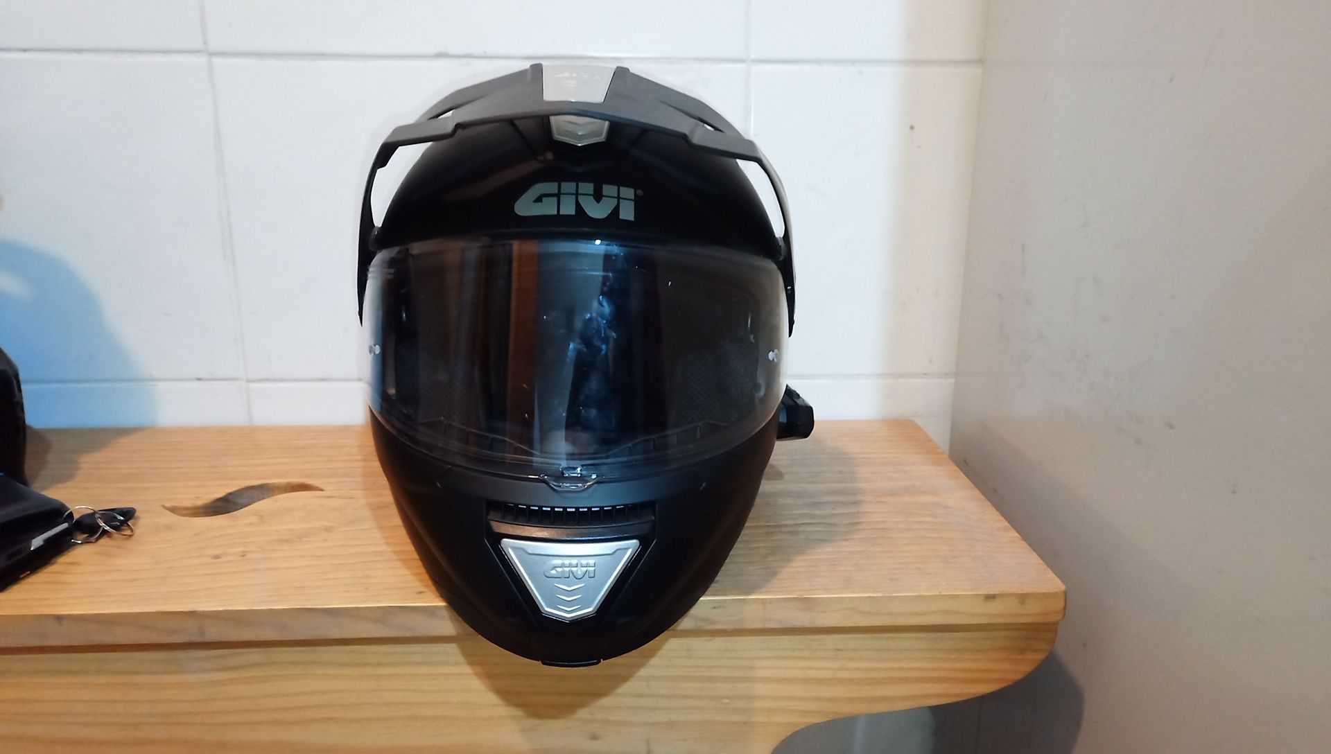Capacete givi x33 canyon + auricular bluetooth lexin