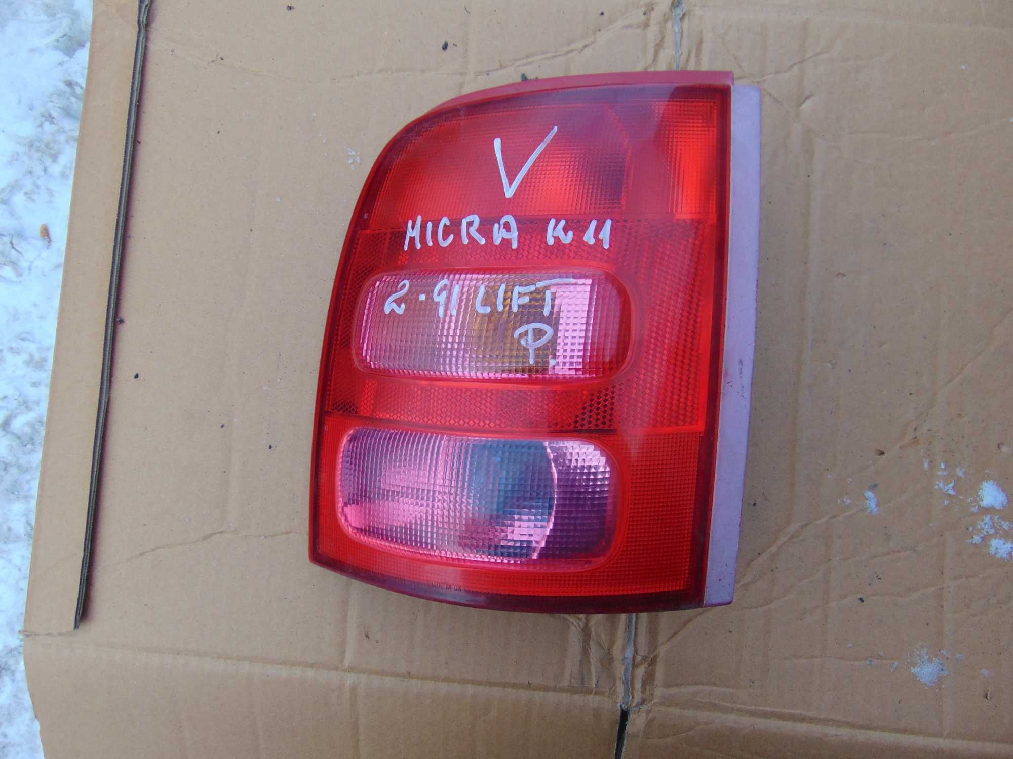 Gru3 Lampa prawa tylna prawy tył nissan micra k11 k-11  wysyłka