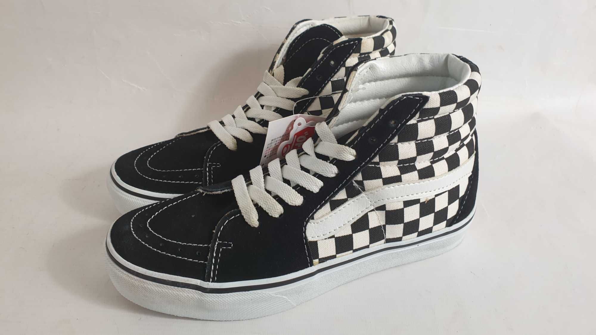 Trampki Męskie Damskie Unisex Wysokie Vans W Kratkę V38CL SK8-HI DX 38
