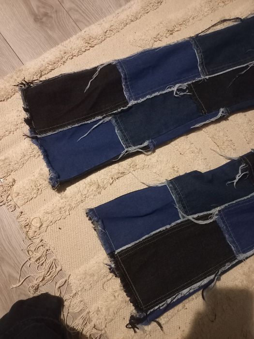 Джинси широкі patch work shein y2k