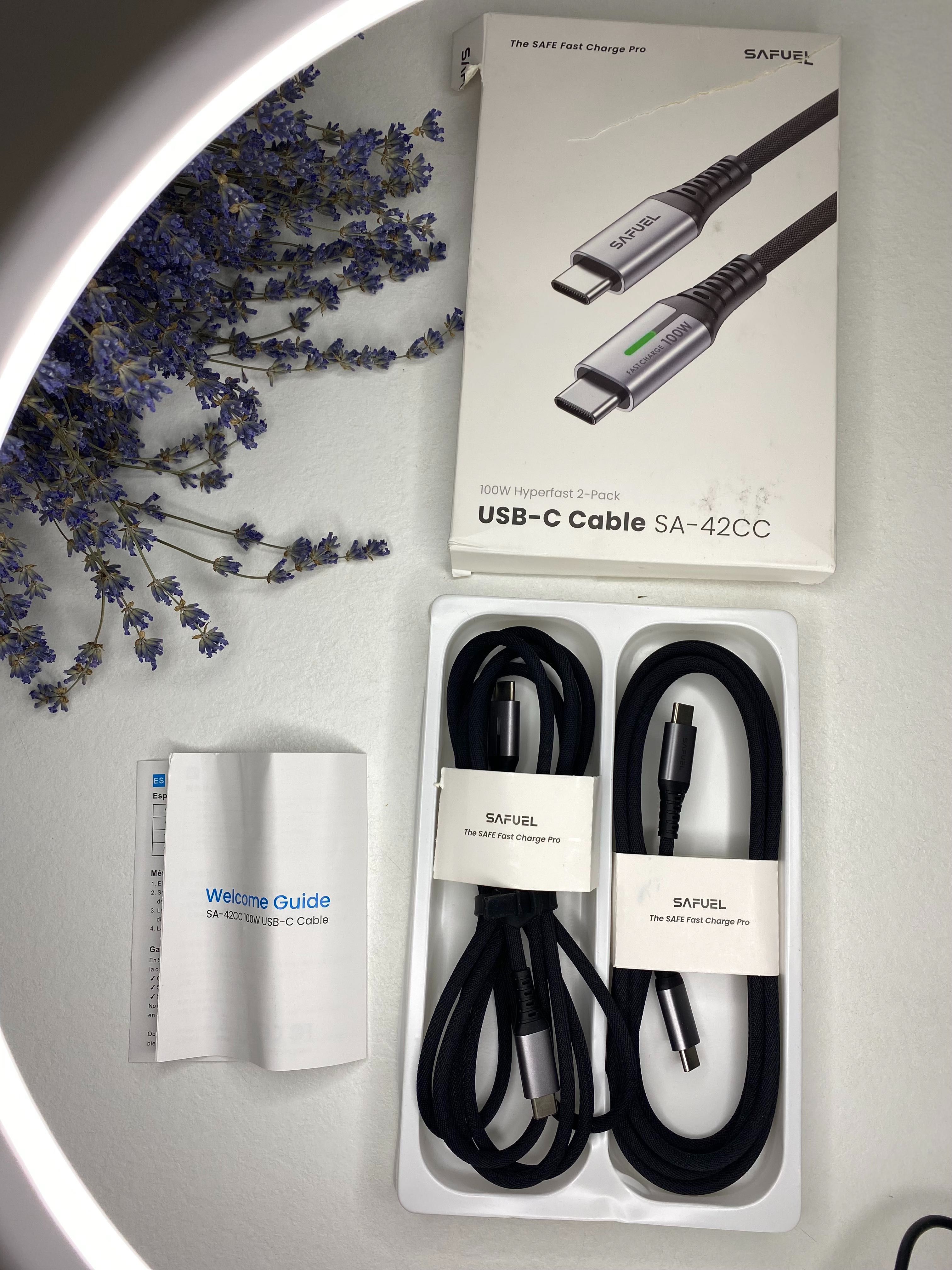 Кабель SAFUEL USB C, 100 Вт