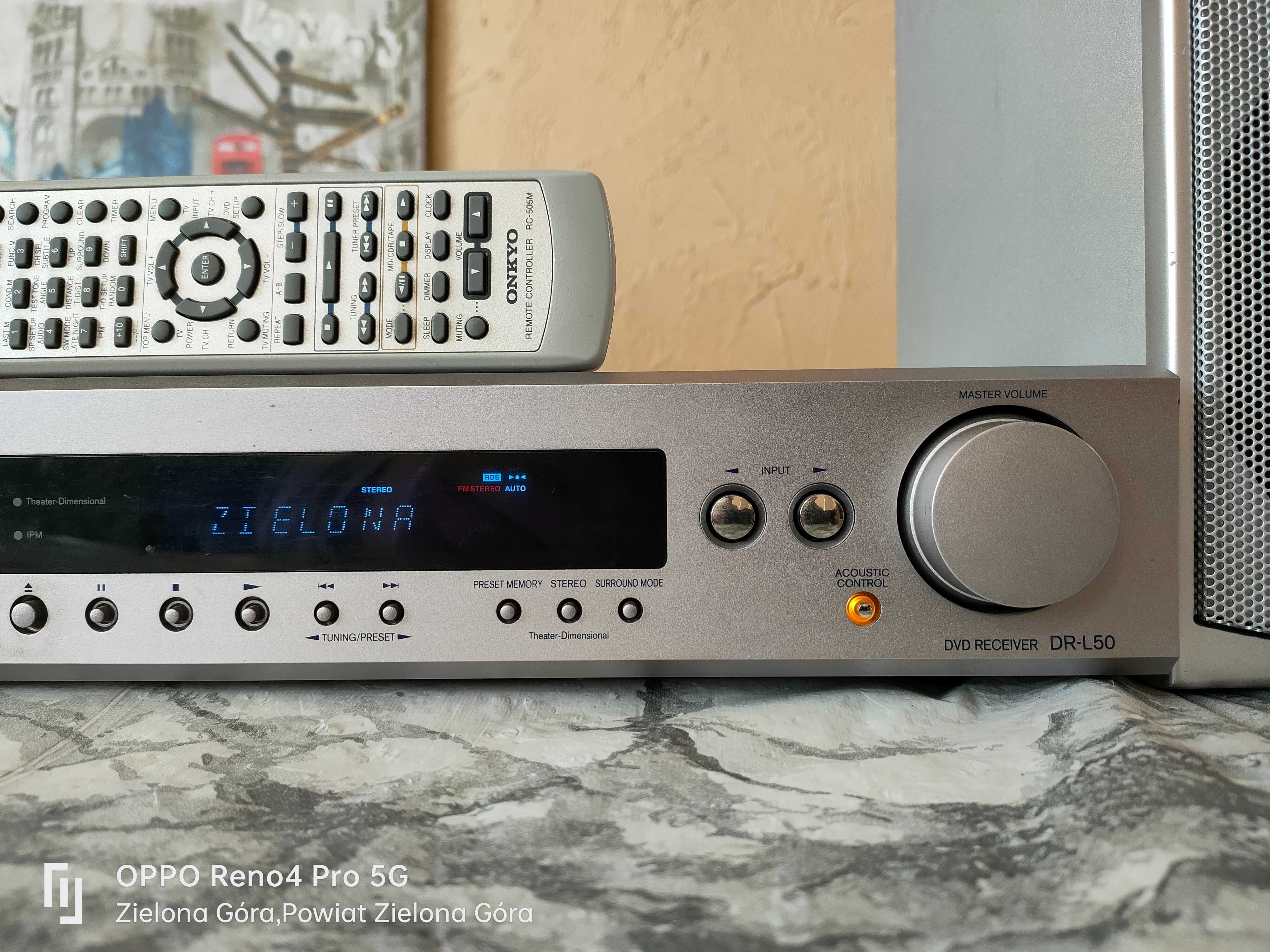 ONKYO DR-L50 100% Sprawny Hi-Fi Amplituner z DVD Made in Japan Pilot