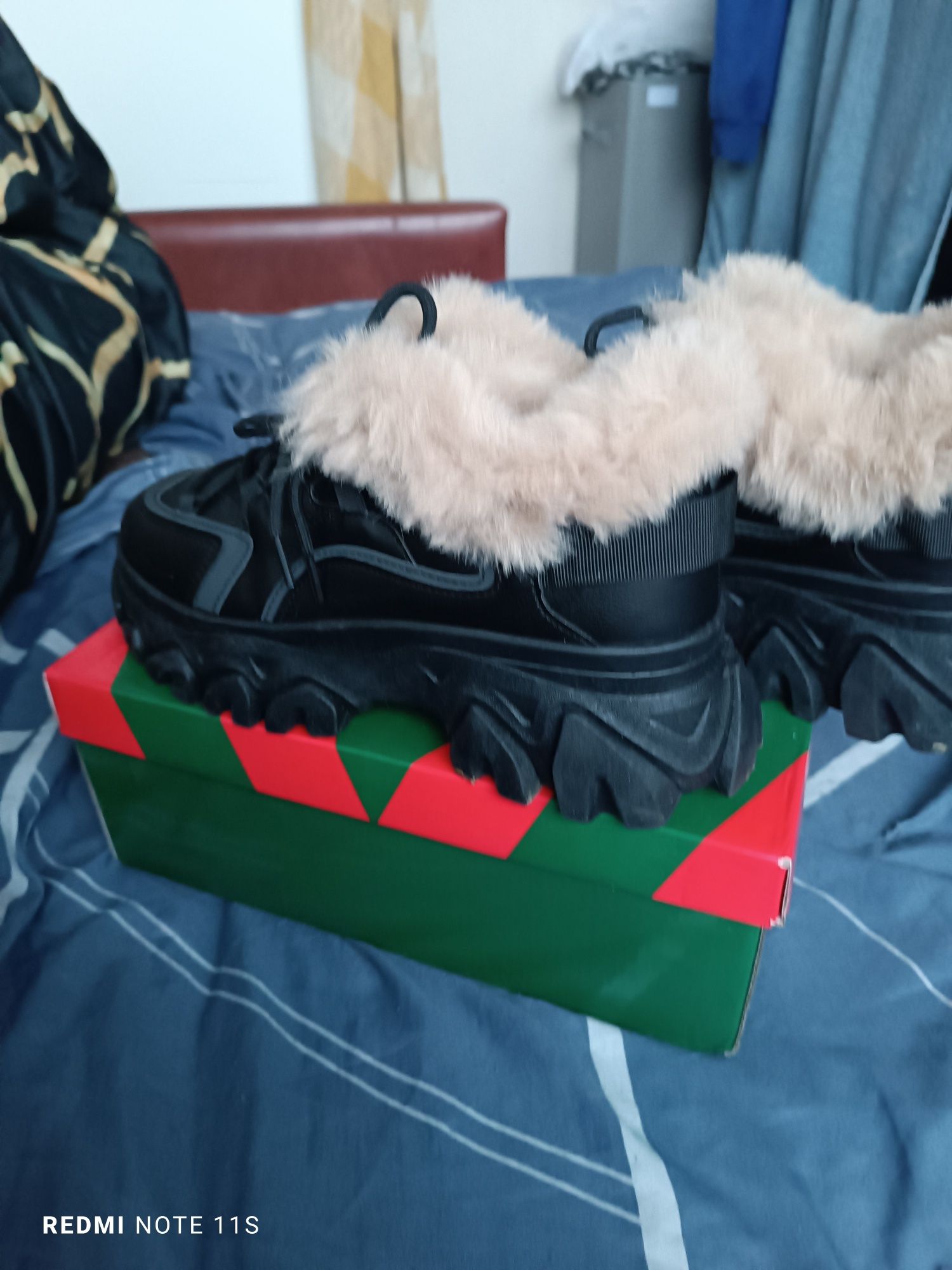 Buty zimowe z futerkiem