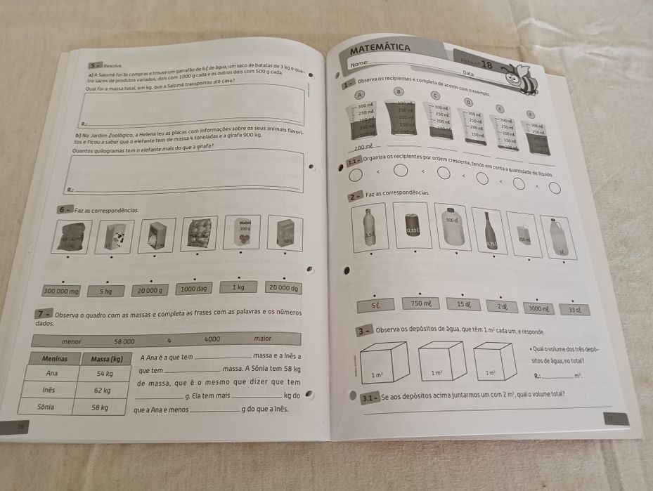 4 Livros de Fichas de Avaliação - 3 ano