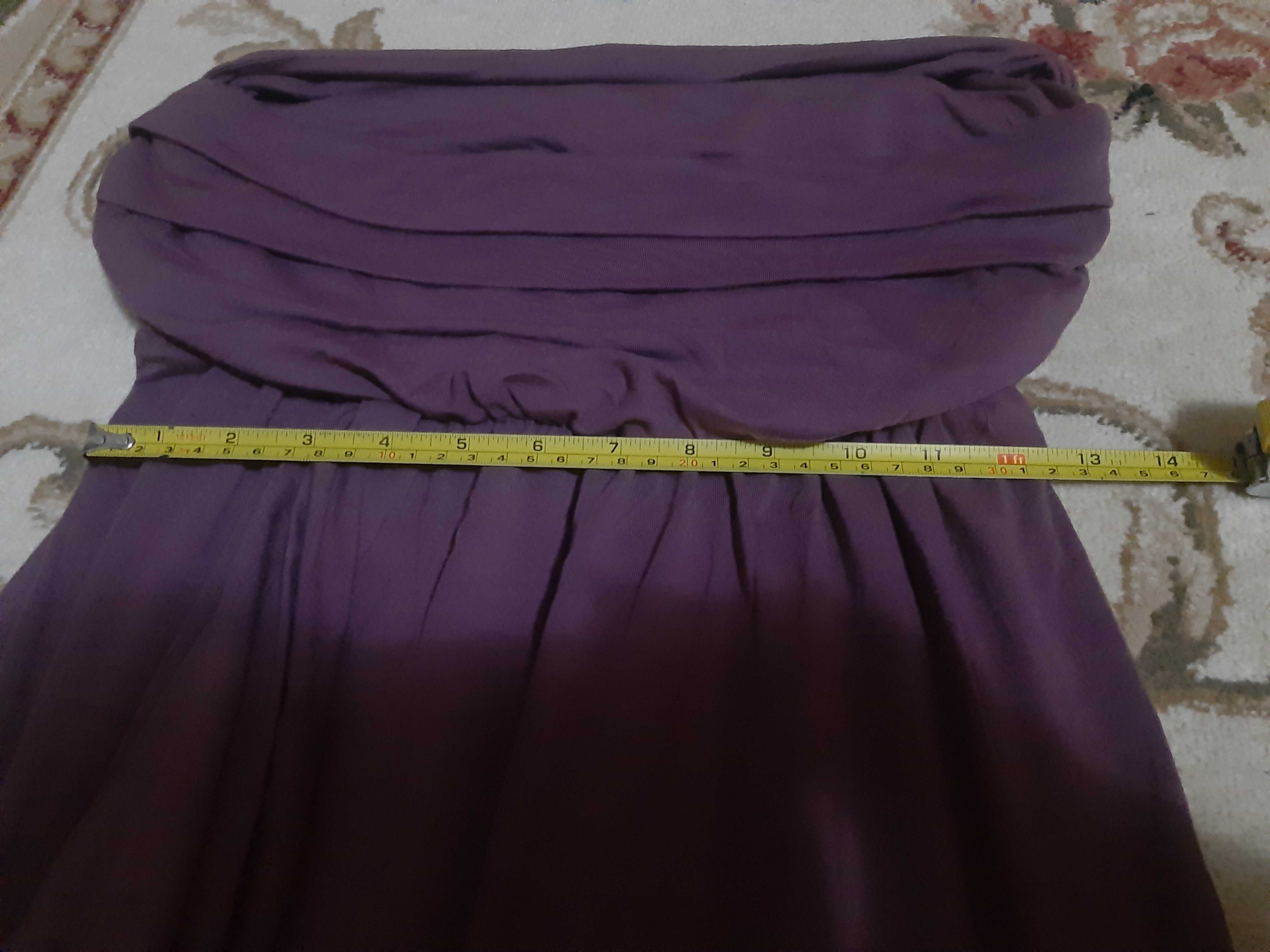 Максі плаття тоненький трикотаж бузковий колір розмір М