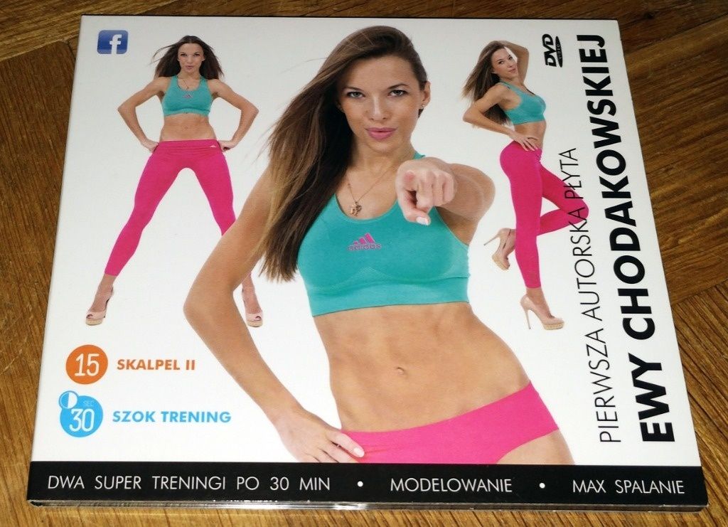 CHODAKOWSKA 15 Skalpel II 30 szok trening DVD +model look super cardio
