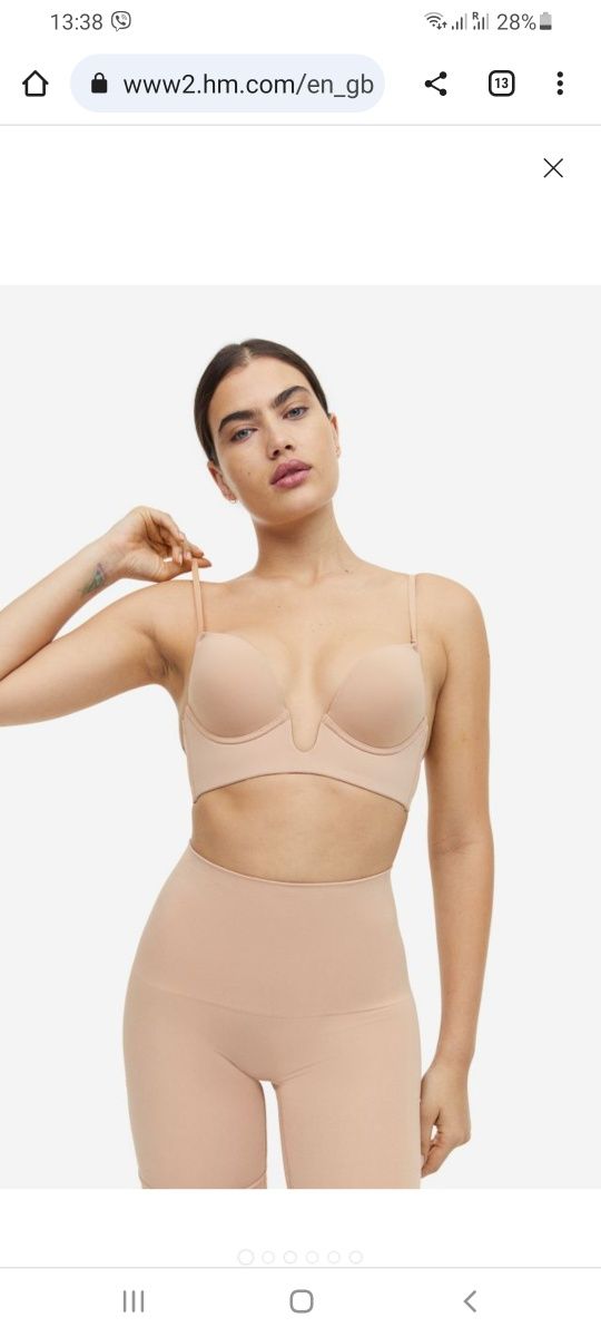 Бюстгальтер H&M Microfibre push-up bra 34B