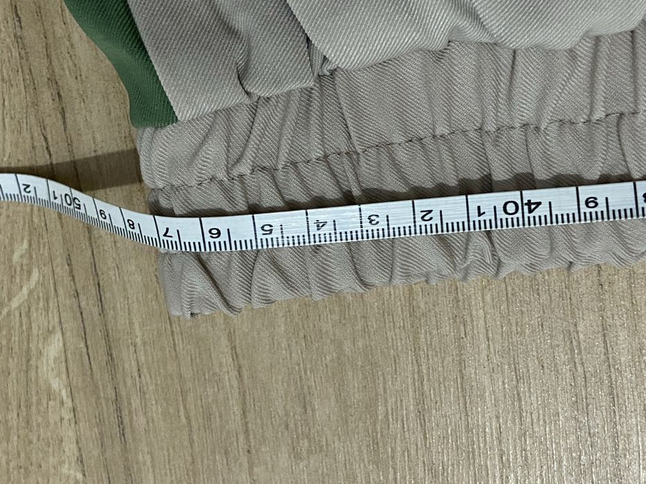 Primark 42 XL beżowe szare lampas szeroka nogawka pas guma spodnie