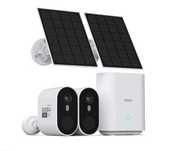 Zestaw monitoringu zewnętrznego 2 Kamery solarne 2K  dysk pamięci Aosu