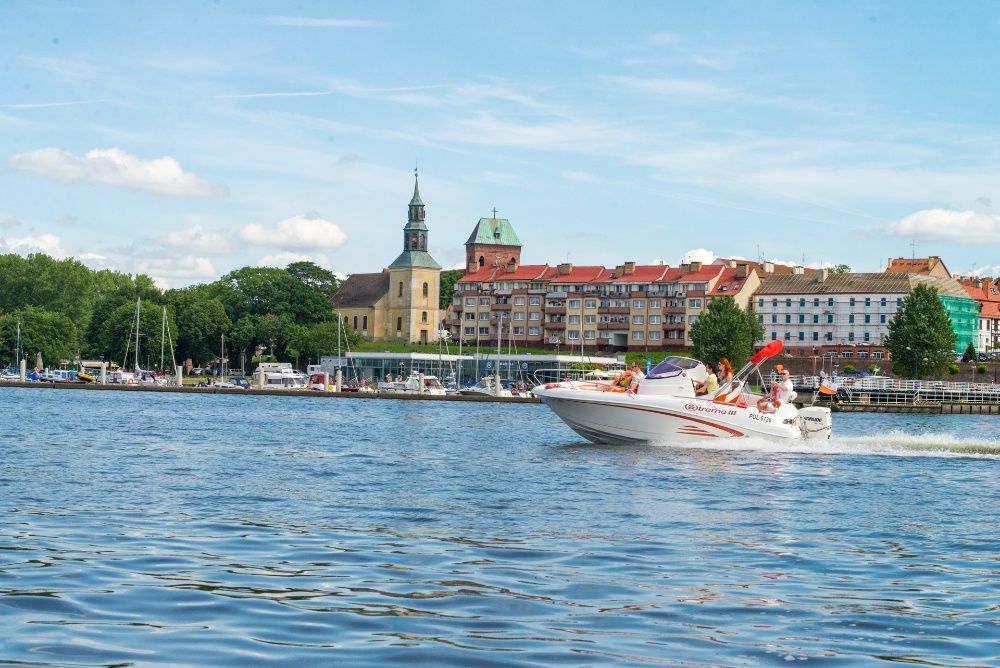 Domki przy zalewie.Kamień Pomorski