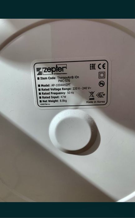 Очищувач повітря,Очиститель воздуха Therapy Air Ion Zepter PWC-570