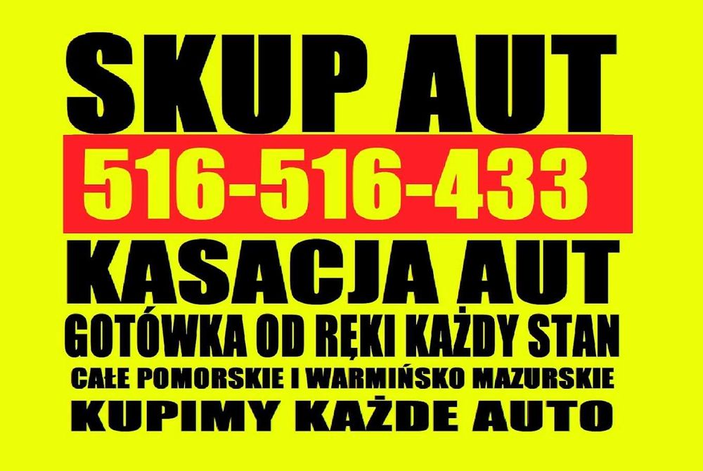 Skup Aut wszystkie marki roczniki każdy stan Kasacja Aut