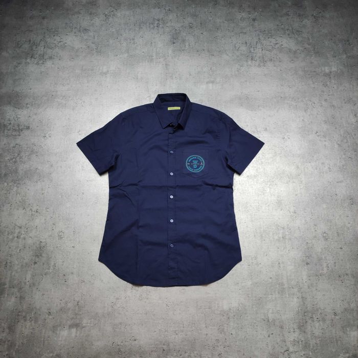 MĘSKA Koszula Elegancka PREMIUM Luxury Małe Logo Pocket Versace Jeans