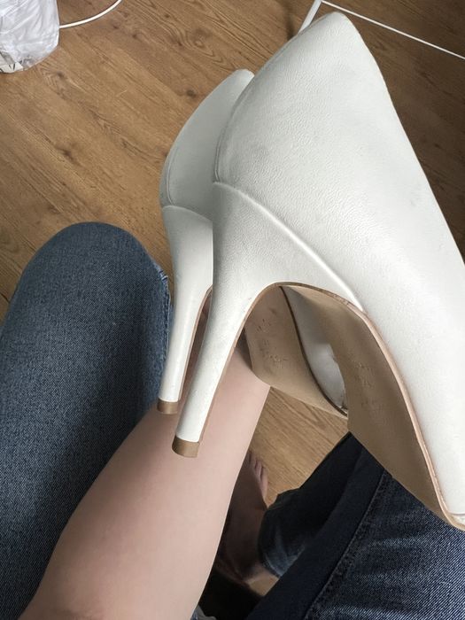 New Look białe szpilki ślubne 37