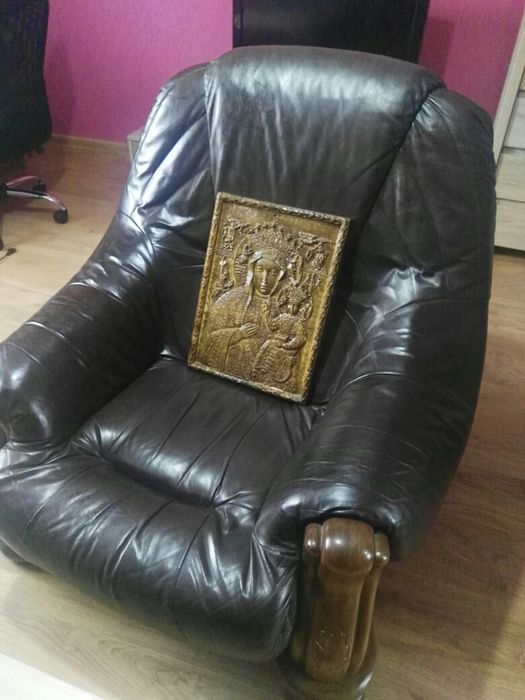 Obraz religijny, klosz rzeczy z PRL