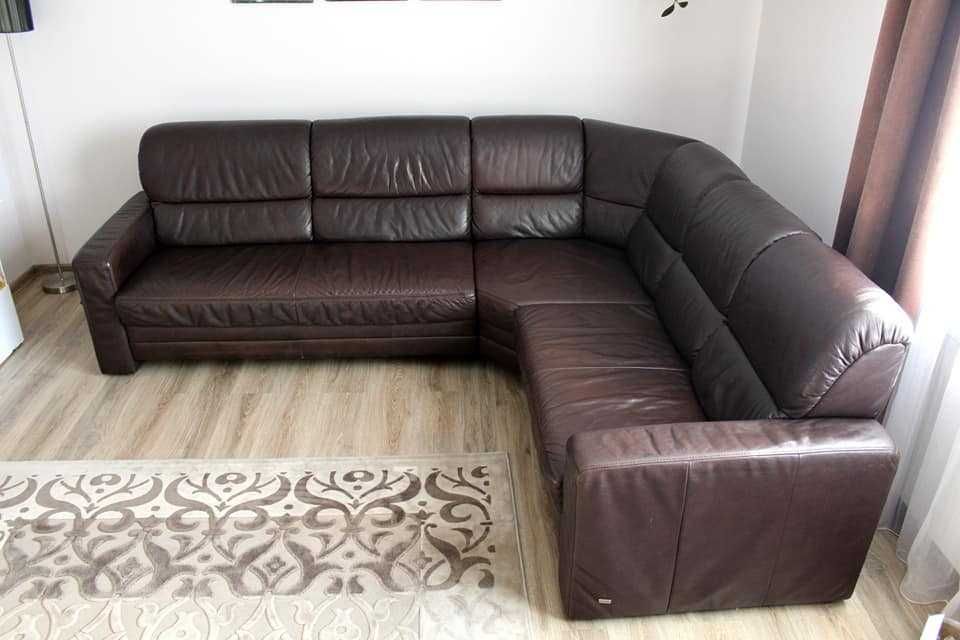 Narożnik skórzany LONGLIFE by Himolla+ pufa