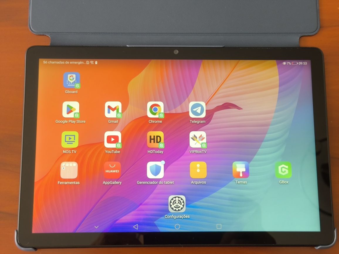 Tablet Huawei T10s 64 GB,4G,faz chamadas,=a novo+capa original Huawei