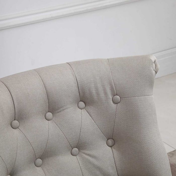 Nowy Fotel Uszak Wypoczynkowy Relaksacyjny Tapicerowany Beżowy