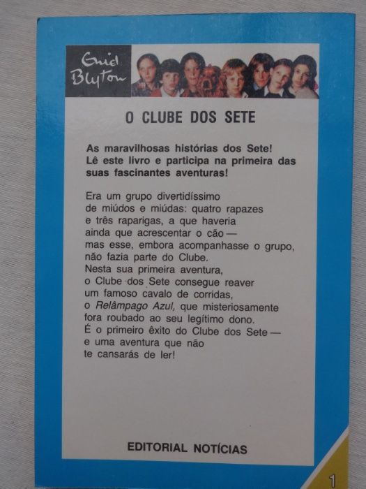 Livro "O Clube dos Sete"