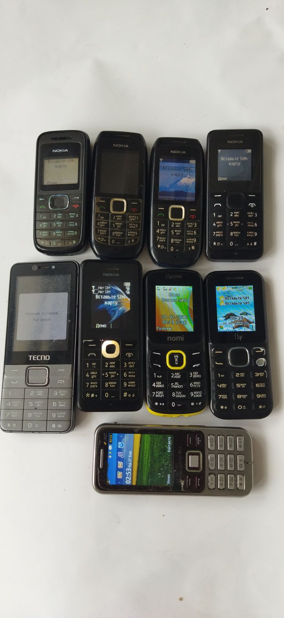 Смартфон, телефон 2 SIM Nokia 105, 107, 16-16, 5230,1208, Nomi i183